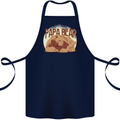 Papa Bear Funny Fathers Day Cotton Apron 100% Organic Navy Blue