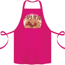 Papa Bear Funny Fathers Day Cotton Apron 100% Organic Pink