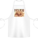 Papa Bear Funny Fathers Day Cotton Apron 100% Organic White