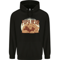 Papa Bear Funny Fathers Day Mens 80% Cotton Hoodie Black