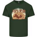 Papa Bear Funny Fathers Day Mens Cotton T-Shirt Tee Top Forest Green