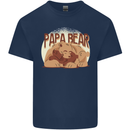 Papa Bear Funny Fathers Day Mens Cotton T-Shirt Tee Top Navy Blue