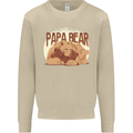 Papa Bear Funny Fathers Day Mens Sweatshirt Jumper Sand