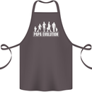 Papa Evolution Fathers Day Cotton Apron 100% Organic Dark Grey