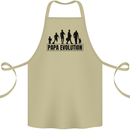 Papa Evolution Fathers Day Cotton Apron 100% Organic Khaki
