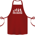 Papa Evolution Fathers Day Cotton Apron 100% Organic Maroon