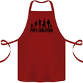 Papa Evolution Fathers Day Cotton Apron 100% Organic Maroon
