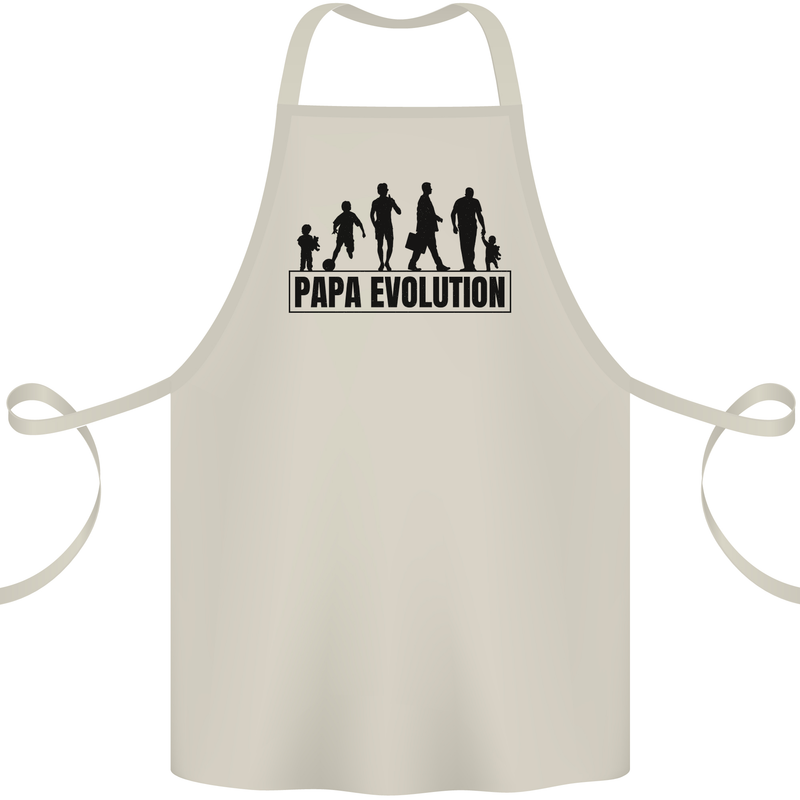 Papa Evolution Fathers Day Cotton Apron 100% Organic Natural