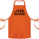 Papa Evolution Fathers Day Cotton Apron 100% Organic Orange