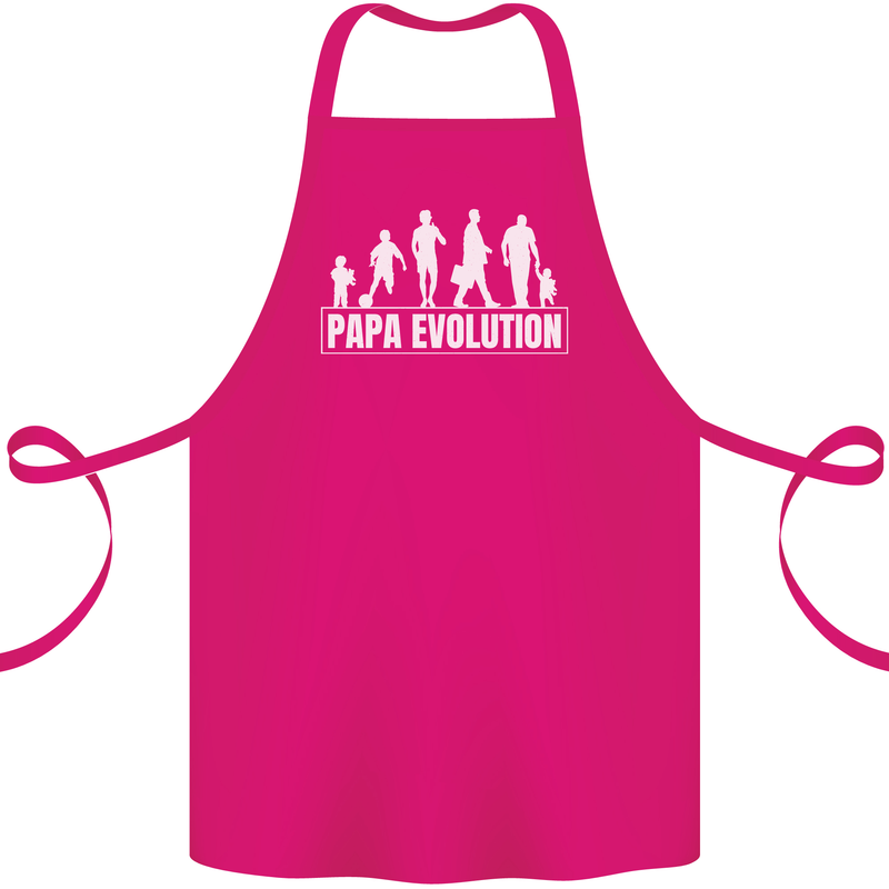 Papa Evolution Fathers Day Cotton Apron 100% Organic Pink