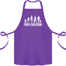 Papa Evolution Fathers Day Cotton Apron 100% Organic Purple