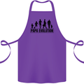 Papa Evolution Fathers Day Cotton Apron 100% Organic Purple