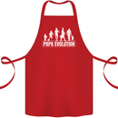 Papa Evolution Fathers Day Cotton Apron 100% Organic Red