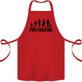 Papa Evolution Fathers Day Cotton Apron 100% Organic Red