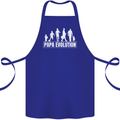 Papa Evolution Fathers Day Cotton Apron 100% Organic Royal Blue