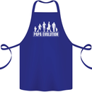 Papa Evolution Fathers Day Cotton Apron 100% Organic Royal Blue