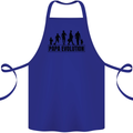 Papa Evolution Fathers Day Cotton Apron 100% Organic Royal Blue