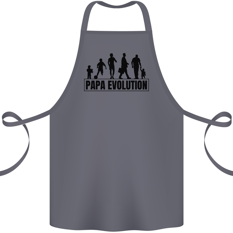 Papa Evolution Fathers Day Cotton Apron 100% Organic Steel