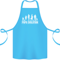 Papa Evolution Fathers Day Cotton Apron 100% Organic Turquoise