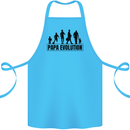 Papa Evolution Fathers Day Cotton Apron 100% Organic Turquoise