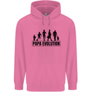 Papa Evolution Fathers Day Mens 80% Cotton Hoodie Azelea