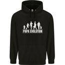Papa Evolution Fathers Day Mens 80% Cotton Hoodie Black