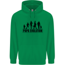 Papa Evolution Fathers Day Mens 80% Cotton Hoodie Irish Green
