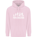 Papa Evolution Fathers Day Mens 80% Cotton Hoodie Light Pink