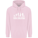 Papa Evolution Fathers Day Mens 80% Cotton Hoodie Light Pink