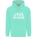 Papa Evolution Fathers Day Mens 80% Cotton Hoodie Peppermint