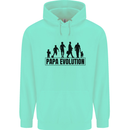 Papa Evolution Fathers Day Mens 80% Cotton Hoodie Peppermint