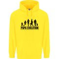 Papa Evolution Fathers Day Mens 80% Cotton Hoodie Yellow