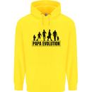 Papa Evolution Fathers Day Mens 80% Cotton Hoodie Yellow