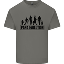 Papa Evolution Fathers Day Mens Cotton T-Shirt Tee Top Charcoal