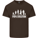 Papa Evolution Fathers Day Mens Cotton T-Shirt Tee Top Dark Chocolate