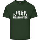 Papa Evolution Fathers Day Mens Cotton T-Shirt Tee Top Forest Green