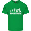 Papa Evolution Fathers Day Mens Cotton T-Shirt Tee Top Irish Green