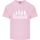 Papa Evolution Fathers Day Mens Cotton T-Shirt Tee Top Light Pink