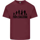 Papa Evolution Fathers Day Mens Cotton T-Shirt Tee Top Maroon