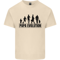 Papa Evolution Fathers Day Mens Cotton T-Shirt Tee Top Natural