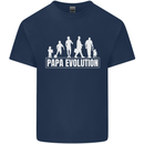 Papa Evolution Fathers Day Mens Cotton T-Shirt Tee Top Navy Blue