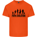 Papa Evolution Fathers Day Mens Cotton T-Shirt Tee Top Orange