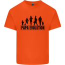 Papa Evolution Fathers Day Mens Cotton T-Shirt Tee Top Orange