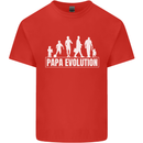 Papa Evolution Fathers Day Mens Cotton T-Shirt Tee Top Red