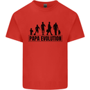 Papa Evolution Fathers Day Mens Cotton T-Shirt Tee Top Red