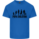Papa Evolution Fathers Day Mens Cotton T-Shirt Tee Top Royal Blue
