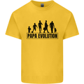Papa Evolution Fathers Day Mens Cotton T-Shirt Tee Top Yellow