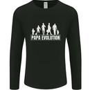 Papa Evolution Fathers Day Mens Long Sleeve T-Shirt Black