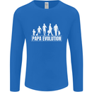Papa Evolution Fathers Day Mens Long Sleeve T-Shirt Royal Blue