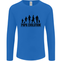 Papa Evolution Fathers Day Mens Long Sleeve T-Shirt Royal Blue